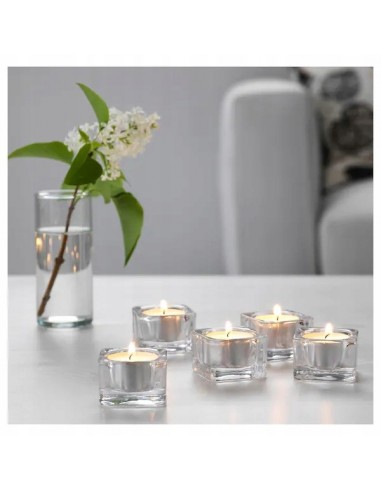 Kwadratowy świecznik tealight szklany...