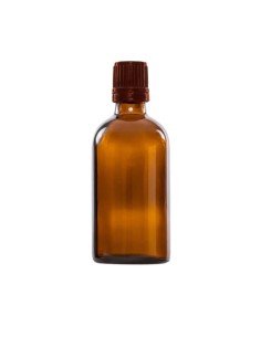 Brązowa butelka szklana z...