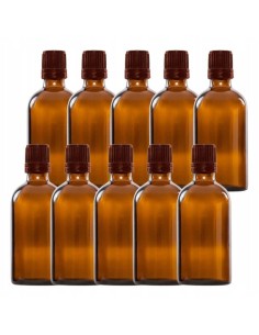 Brązowa butelka szklana z...