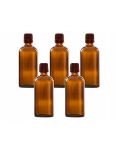 Brązowa butelka szklana z...