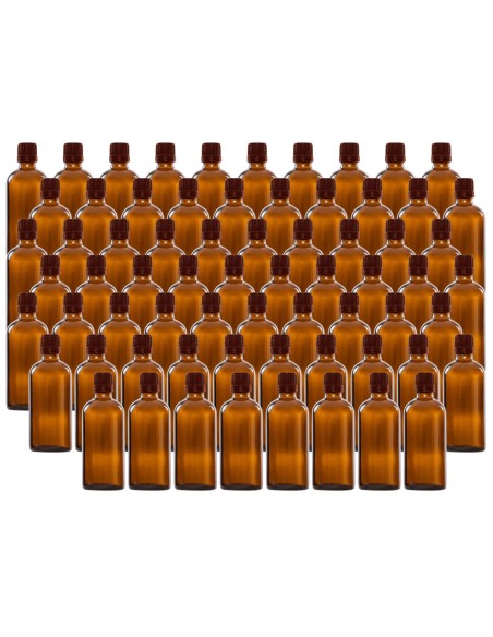 Brązowa butelka szklana z kroplomierzem 100 ml 68 szt.