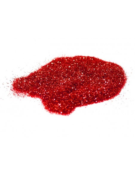 Brokat sypki dekoracyjny czerwony