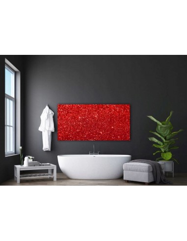 Brokat sypki dekoracyjny czerwony