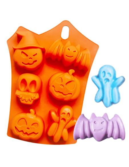 Foremka forma silikonowa do wyrobu świec Halloween - 6 wzorów