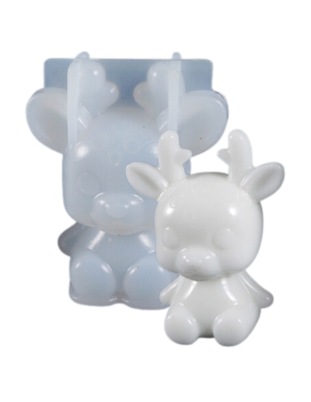 Foremka forma silikonowa do świec sojowych wosku Renifer 3D