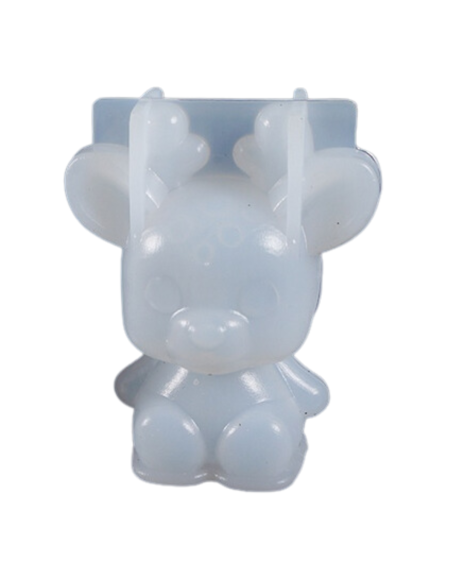 Foremka forma silikonowa do świec sojowych wosku Renifer 3D