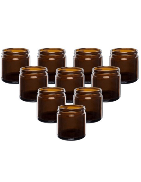 Słoik świecznik szklany brązowy bez nakrętki do świec sojowych 120 ml - zestaw 10 szt.
