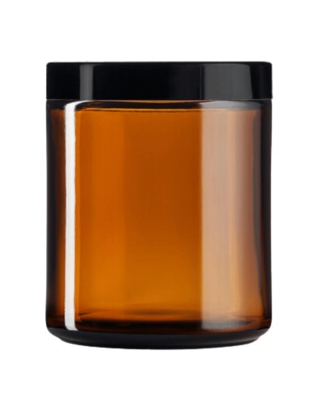Słoik świecznik szklany brązowy z nakrętką do świec sojowych 250ml - zestaw 4 szt.