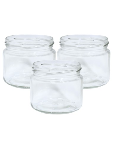 Świecznik szklany słoik do wosku odlewu świec sojowych 330 ml - zestaw 3 szt.