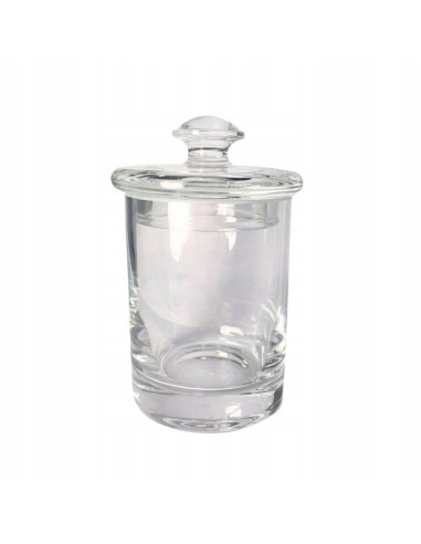 Świecznik szklany cylinder z przykrywą do odlewu świec sojowych 360 ml