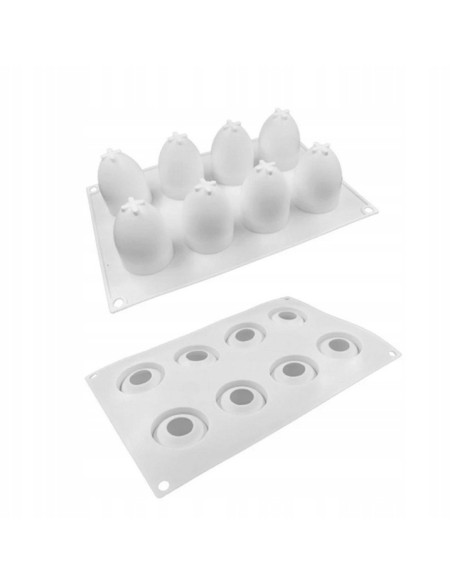 Foremka silikonowa forma do świec mydeł jajko 6 cm 