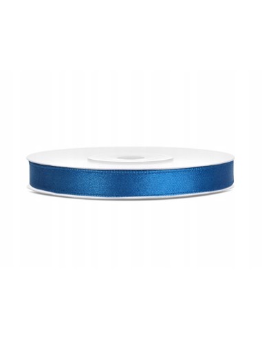 Wstążka tasiemka satynowa 6 mm - niebieska