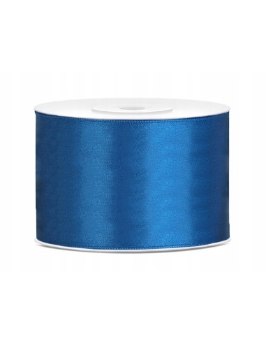 Wstążka tasiemka satynowa 50 mm - niebieska
