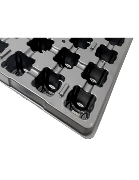 Miniszklarenka wielodoniczka z tacą i pokrywką paleta rozsadowa 52 x 30 cm 84 komory