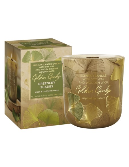Świeca w szkle GOLDEN GINKO GREENERY SHADES 
