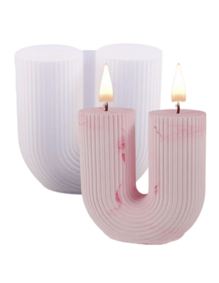 Foremka forma silikonowa do odlewu świec mydeł kolumny w kształcie litery U