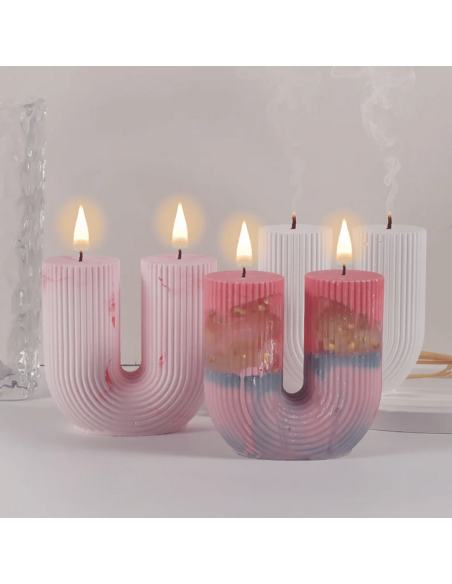 Foremka forma silikonowa do odlewu świec mydeł kolumny w kształcie litery U