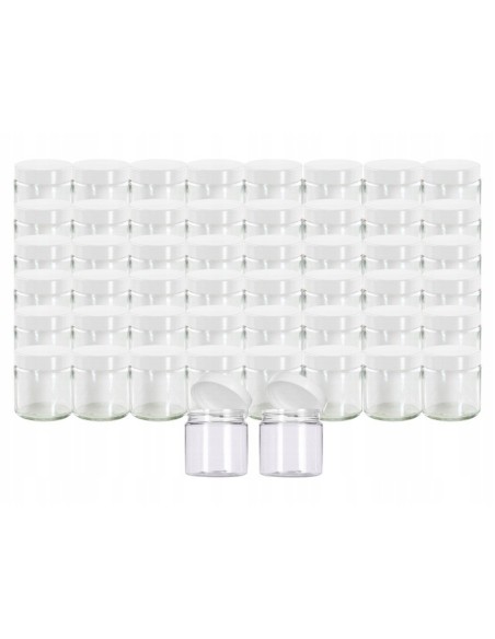 Słoik świecznik szklany z nakrętką do świec sojowych 120 ml - zestaw 50 szt.