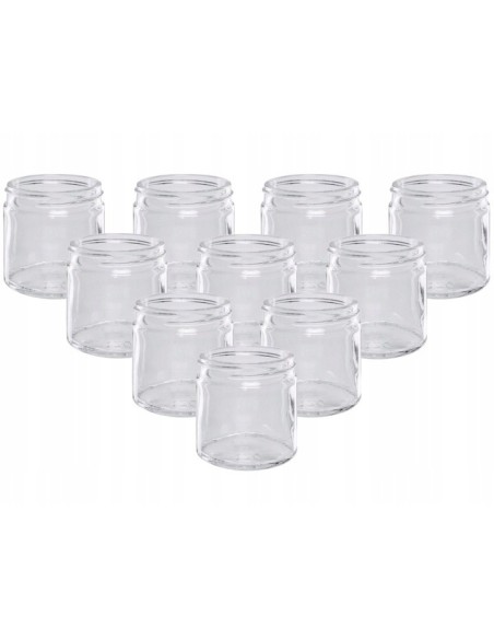 Słoik świecznik szklany bez nakrętki do świec sojowych 120 ml - zestaw 10 szt.