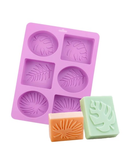 Foremka silikonowa do świec mydełek liście 