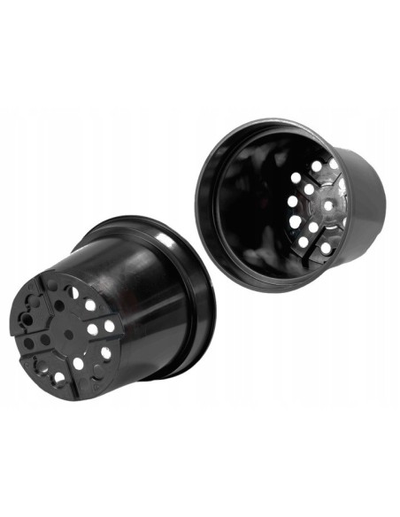 Doniczka produkcyjna na rozsady kwadratowa 15 cm 1,5l czarna - zestaw 10 szt.