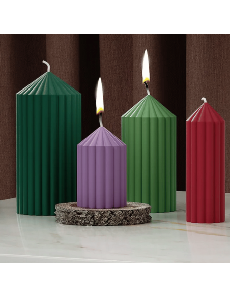 Foremka silikonowa do odlewu świec mydełek cylinder 3D 12,5 cm