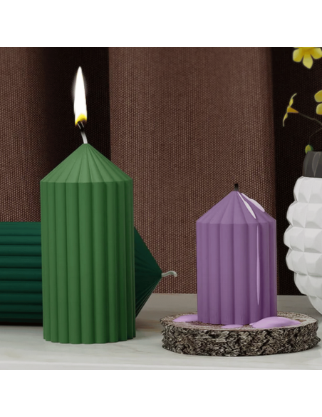 Foremka silikonowa do odlewu świec mydełek cylinder 3D 12,5 cm