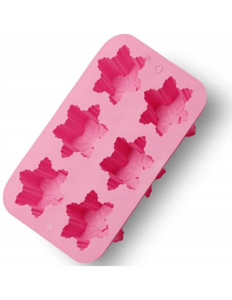 Foremka forma silikonowa do świec mydełek śnieżynka śnieżynki tacka