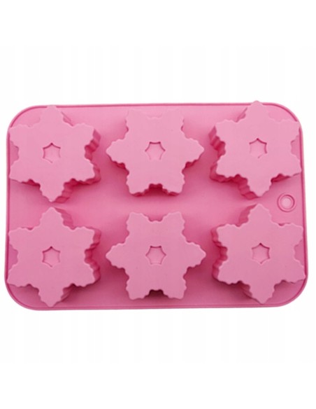Foremka forma silikonowa do świec mydełek śnieżynka śnieżynki tacka