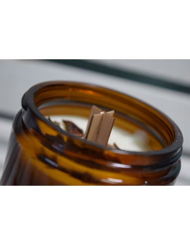 Słoik świecznik szklany brązowy bez...