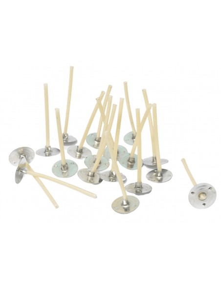 Knoty do świec gotowe z blaszką 2,5 cm 18 szt.