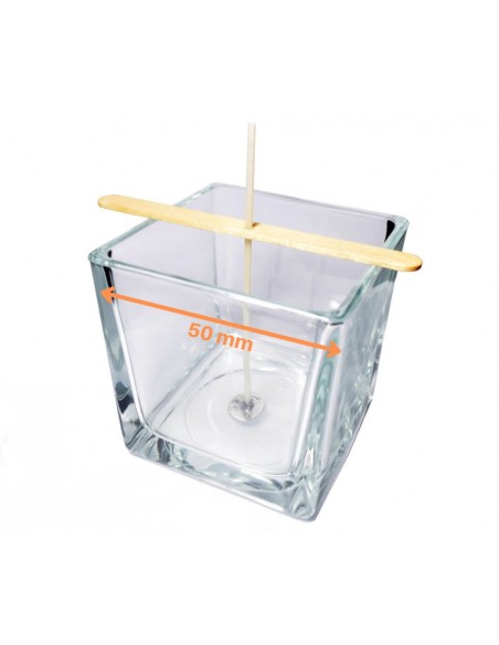 Knoty do świec gotowe z blaszką 3 cm 17 szt.