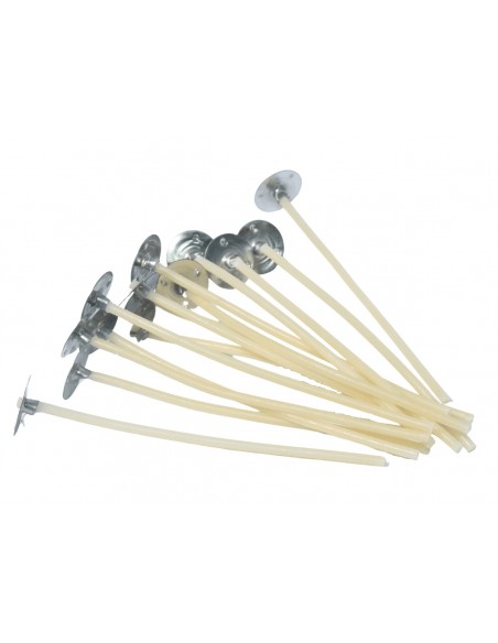 Knoty do świec z blaszką typ PC5 6 cm 14 szt.