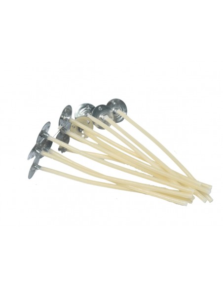 Knoty do świec z blaszką typ PC5 8 cm 12szt.