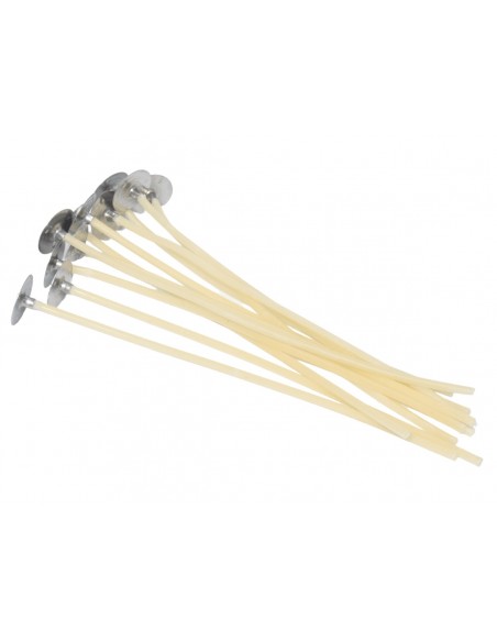 Knoty do świec z blaszką typ PC5 10 cm 11 szt.