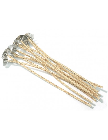 Knoty do świec z blaszką typ 6/30 11 cm 11 szt.