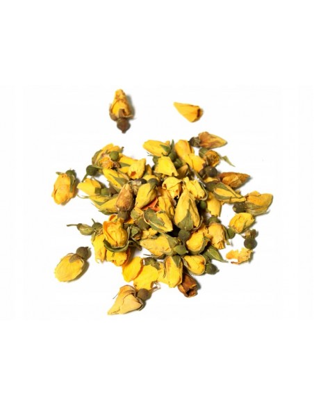 Suszone pąki róż żółte do świec sojowych 100g