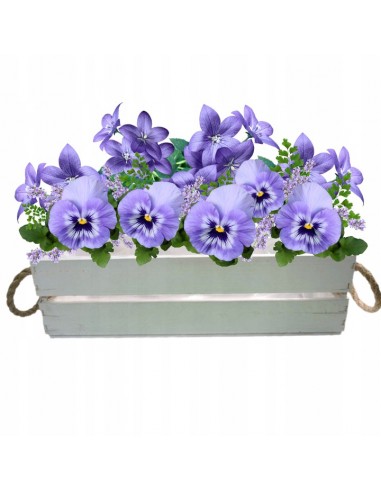 Skrzynka drewniana na kwiaty z uchwytem