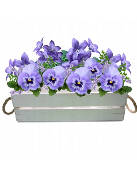 Skrzynka drewniana na kwiaty z uchwytem