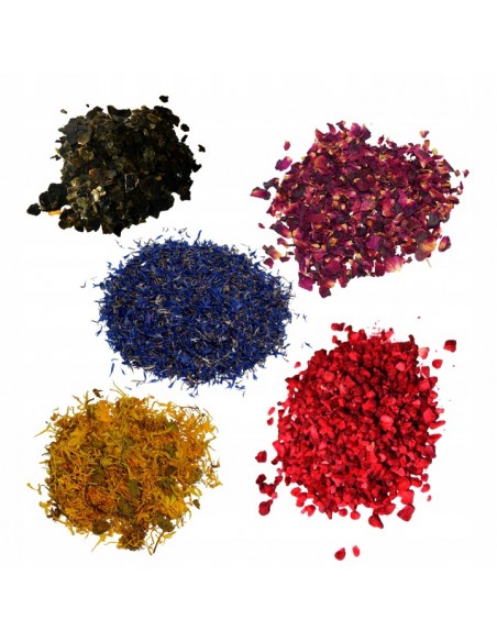 Zestaw suszone kwiatów do świec sojowych mix 25g