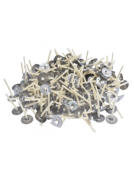 Knoty do świec gotowe z blaszką 4 cm 200 szt.