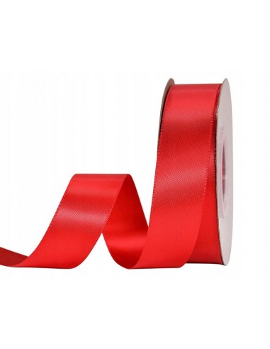 Wstążka tasiemka satynowa 25 mm - czerwona